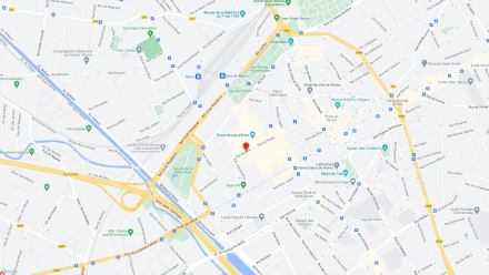 Carte de la localisation de l'Hôtel de La Paix, hôtel situé au centre-ville de Reims, proche de la gare de Reims